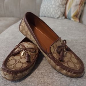 Women's Coach loafers with tassels